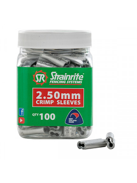 Strainrite 2.5mm Crimp Sleeve - Tub of 100