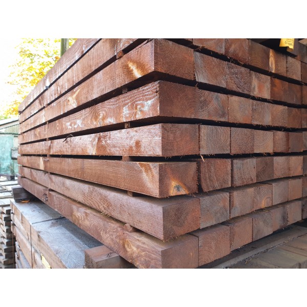 1.80m | Sawn Creosote Treated Redwood | 125 x 75mm - Blunt Ends