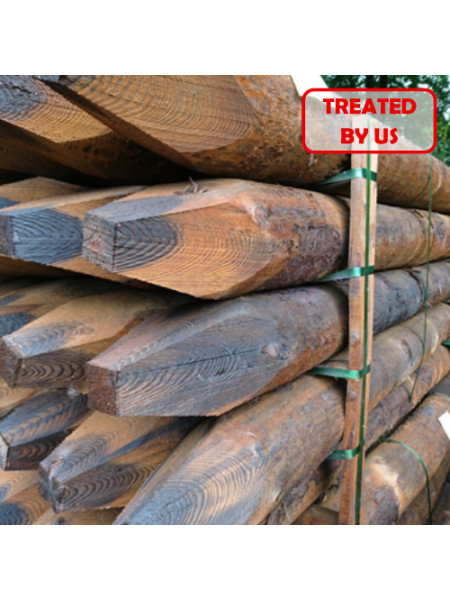 2.40m | Round Creosote Treated Redwood | 150-175mm