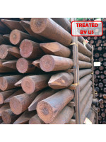 2.40m | Round Creosote Treated Redwood | 75-100mm